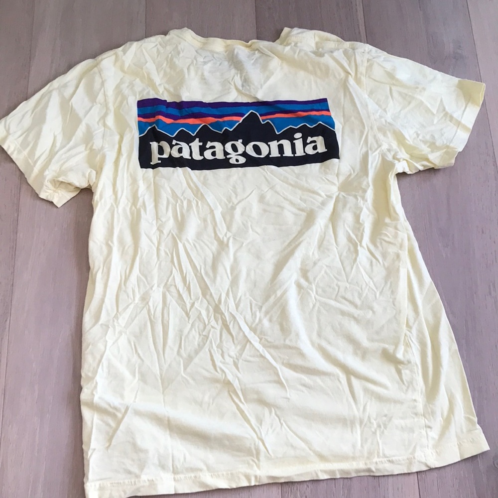 patagonia yellow tee